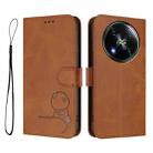 For itel RS4 Litter Panda Embossing RFID Leather Phone Case with Lanyard(Brown) - 2