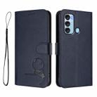 For itel S17 / Vision 3 Litter Panda Embossing RFID Leather Phone Case with Lanyard(Blue) - 2