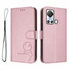 For itel S18 / Vision 5 Litter Panda Embossing RFID Leather Phone Case with Lanyard(Pink) - 2