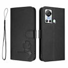 For itel S18 / Vision 5 Litter Panda Embossing RFID Leather Phone Case with Lanyard(Black) - 2