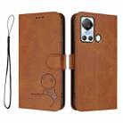 For itel S18 / Vision 5 Litter Panda Embossing RFID Leather Phone Case with Lanyard(Brown) - 2