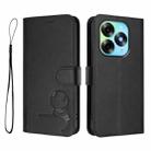 For itel S23+ Litter Panda Embossing RFID Leather Phone Case with Lanyard(Black) - 2