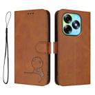 For itel S23+ Litter Panda Embossing RFID Leather Phone Case with Lanyard(Brown) - 2