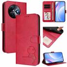 For itel S24 Litter Panda Embossing RFID Leather Phone Case with Lanyard(Rose Red) - 1