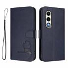 For itel S25 Litter Panda Embossing RFID Leather Phone Case with Lanyard(Blue) - 2