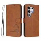 For itel S25 Ultra Litter Panda Embossing RFID Leather Phone Case with Lanyard(Brown) - 2