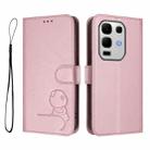 For Infinix Note 50s Litter Panda Embossing RFID Leather Phone Case with Lanyard(Pink) - 2