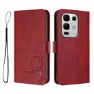 For Infinix Note 50s Litter Panda Embossing RFID Leather Phone Case with Lanyard(Wine Red) - 2