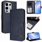 For Infinix Note 50s Litter Panda Embossing RFID Leather Phone Case with Lanyard(Blue) - 1