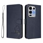 For Infinix Note 50x Litter Panda Embossing RFID Leather Phone Case with Lanyard(Blue) - 2