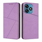 For Oukitel C51 Strong Magnetic Frosted Flip Leather Phone Case(Light Purple) - 1