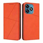 For Oukitel C51 Strong Magnetic Frosted Flip Leather Phone Case(Orange) - 1