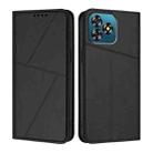 For Oukitel C53 Strong Magnetic Frosted Flip Leather Phone Case(Black) - 1