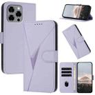 For Doogee Note 58 / Note 58 Pro Triangle Pattern Buckle Clasp Leather Phone Case(Light Purple) - 1