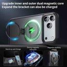 For iPhone 17 Pro Max Double Ring MagSafe Magnetic Holder Phone Case(Transparent) - 3