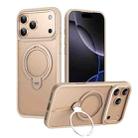 For iPhone 17 Pro Max Double Ring MagSafe Magnetic Holder Phone Case(Bronze) - 1