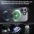 For iPhone 17 Double Ring MagSafe Magnetic Holder Phone Case(Matte Grey) - 3