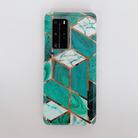 For Huawei P40 Plating Splicing Marble Pattern Soft TPU Protective Case(Green) - 2