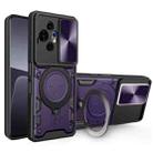 For TCL 50 NxtPaper CD Texture Sliding Camshield Magnetic Holder Phone Case(Purple) - 1