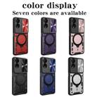 For TCL 50 5G CD Texture Sliding Camshield Magnetic Holder Phone Case(Silver) - 2
