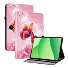 For OPPO Pad SE 11 inch Crystal Texture Colored Drawing Leather Tablet Case(Pink Butterflies) - 1