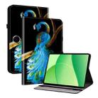 For OPPO Pad SE 11 inch Crystal Texture Colored Drawing Leather Tablet Case(Peacock) - 1
