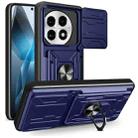 For OnePlus 13 5G Sliding Camshield TPU+PC Phone Case with Card Slot(Blue) - 1