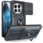For OnePlus 13 5G Sliding Camshield TPU+PC Phone Case with Card Slot(Grey) - 1