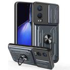 For OnePlus Nord CE4 Lite Sliding Camshield TPU+PC Phone Case with Card Slot(Grey) - 1