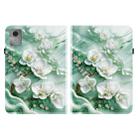 For Lenovo Idea Tab 11 / Xiaoxin Pad 2025 Crystal Texture Colored Drawing Leather Tablet Case(Jade Flowers) - 2