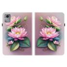 For Lenovo Idea Tab 11 / Xiaoxin Pad 2025 Crystal Texture Colored Drawing Leather Tablet Case(Lotus) - 2