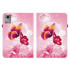 For Lenovo Idea Tab 11 / Xiaoxin Pad 2025 Crystal Texture Colored Drawing Leather Tablet Case(Pink Butterflies) - 2