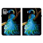 For Lenovo Idea Tab 11 / Xiaoxin Pad 2025 Crystal Texture Colored Drawing Leather Tablet Case(Peacock) - 2