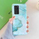 For Huawei P40 Glossy Marble Pattern Soft TPU Protective Case(Sea Wave) - 1