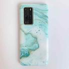 For Huawei P40 Glossy Marble Pattern Soft TPU Protective Case(Sea Wave) - 2