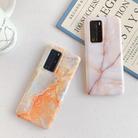 For Huawei P40 Glossy Marble Pattern Soft TPU Protective Case(Orange) - 3