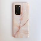 For Huawei P40 Glossy Marble Pattern Soft TPU Protective Case(Cream) - 2