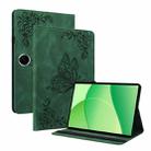 For OPPO Pad SE 11 inch Butterfly Flower Embossed Leather Tablet Case(Green) - 1