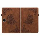 For OPPO Pad SE 11 inch Butterfly Flower Embossed Leather Tablet Case(Brown) - 3