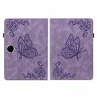 For OPPO Pad SE 11 inch Butterfly Flower Embossed Leather Tablet Case(Purple) - 3