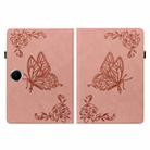For OPPO Pad SE 11 inch Butterfly Flower Embossed Leather Tablet Case(Rose Gold) - 3