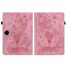 For OPPO Pad SE 11 inch Butterfly Rose Embossed Leather Tablet Case(Pink) - 2