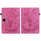 For OPPO Pad SE 11 inch Butterfly Rose Embossed Leather Tablet Case(Rose Red) - 2