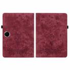 For OPPO Pad SE 11 inch Butterfly Rose Embossed Leather Tablet Case(Red) - 2