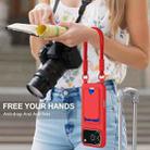 For iPhone 17 Pro Max Integrated Card Bag Solid Color Liquid Silicone Phone Case Gen2 with Short Lanyard(Red) - 2