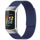 For Fitbit Charge 5 / Charge 6 xDfind Litchi Texture Magnetic Silicone Watch Band(Midnight Blue) - 1
