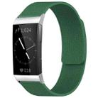 For Fitbit Charge 4 / Charge 3 xDfind Litchi Texture Magnetic Silicone Watch Band(Dark Green) - 1