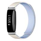 For Fitbit Inspire 2 / Ace 3 xDfind Litchi Texture Magnetic Silicone Watch Band(White Blue) - 1