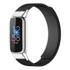 For Fitbit Luxe / Special Edition xDfind Litchi Texture Magnetic Silicone Watch Band(Black) - 1