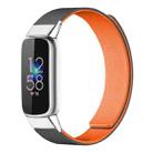 For Fitbit Luxe / Special Edition xDfind Litchi Texture Magnetic Silicone Watch Band(Grey Orange) - 1